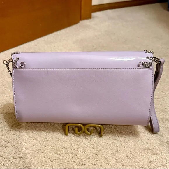 White House Black Market Lavender Clutch with Chain Accent - NWOT - Picture 2 of 10